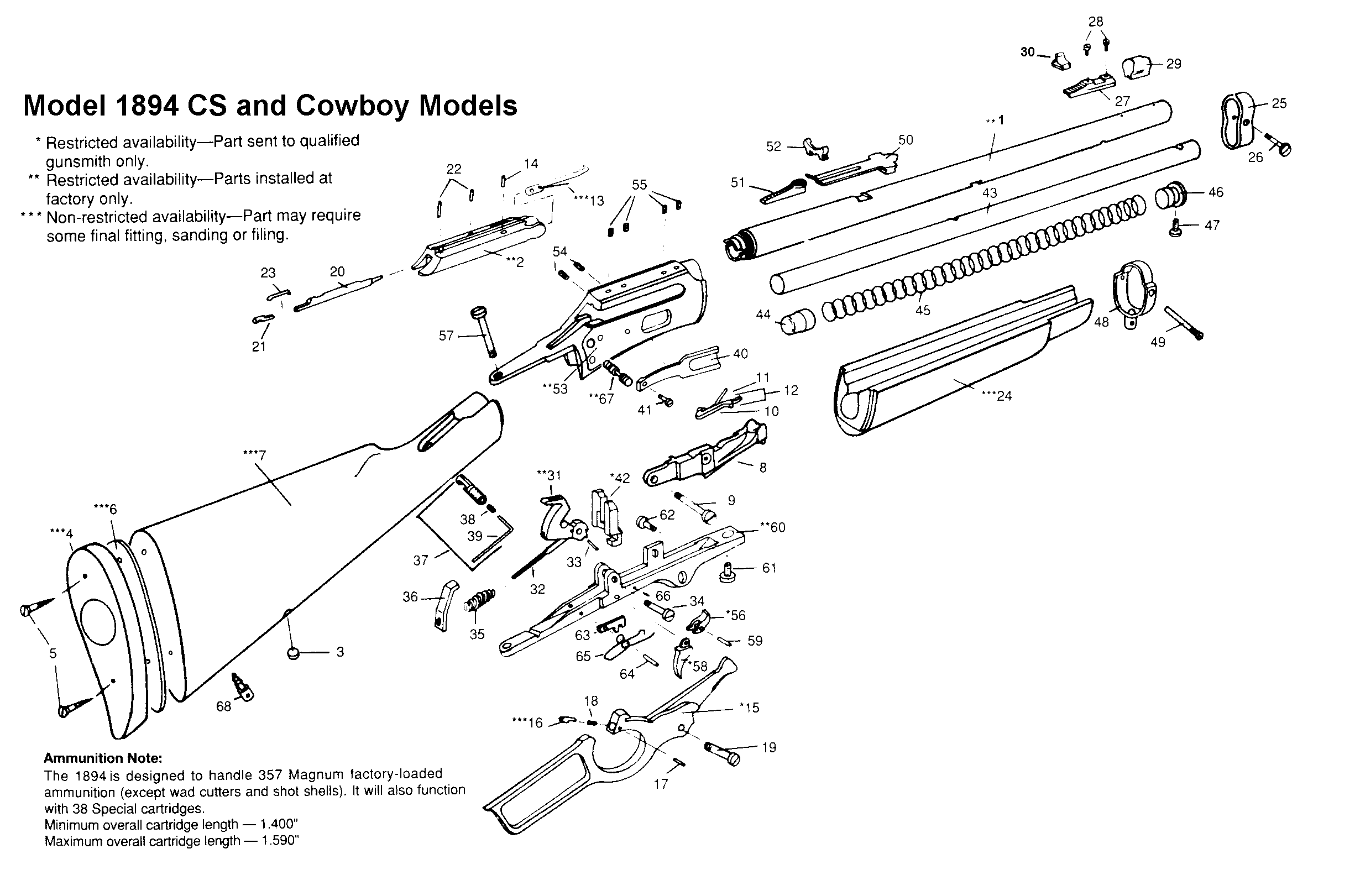 Marlin 30-30 Parts Diagram
